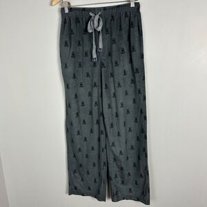Psycho Bunny Grey Fleece‎ Pants Mens Size Small Loungewear Sweatpants Cozy Sleep
